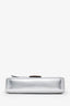 Fendi x Nicki Minaj Silver Metallic PVC Leather Sequins Baguette Crossbody Bag