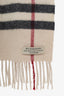 Burberry Black/White Check Cashmere Scarf