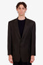 Hickey Freeman Black Wool Single Breasted Blazer Size M Mens