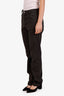 Hermès Green Cotton Straight Leg Pants Size 40