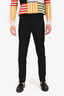 Prada 2017 Black Techno Stretch Straight Leg Pants Size 44 Mens