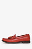 Celine Red Leather Loafers Size 36.5