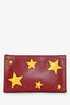 Stella McCartney 2014 Red/Yellow Vegan Leather Star Embossed 'Cavendish' Oversized Clutch