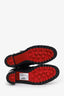 Christian Louboutin Black Leather Shearling 'Glorymount' Spike Heeled Boots Size 39