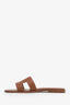 Hermès Gold Leather Oran Sandals Size 37
