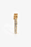Christian Dior Gold Toned Crystal Logo Ring