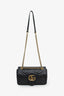 Gucci Black Leather GG Marmont Medium Shoulder Bag