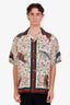 Gucci Multicolour Birds Of Prey Pattern Silk Bowling Shirt Size 56 Mens