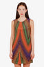 M Missoni Brown/Multicolour Vibrant Pattern Print Sleeveless Mini Dress Size 40