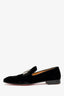 Christian Louboutin Black Velvet Crystal Detail Loafers Size 45 Mens