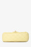 Pre-loved Chanel™ Butter Yellow Caviar Quilted Leather Mini Camilla Flower Crush Single Flap Bag