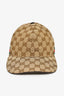 Gucci Tan Canvas GG Monogram Baseball Cap