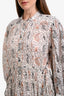 Isabel Marant Etoile White/Orange Multicolour 'Ariana' Robe Maxi Dress