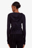 Marine Serre Black Cotton Hooded Wrap Long Sleeve Shirt Size S