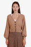 Frame Brown Cashmere Cropped Cardigan Size XS