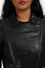 Alexander Wang Black Leather Motorcycle Jacket Size XS