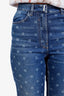 Givenchy Blue 4G Logo Straight Leg Jeans Size 27