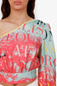 Elisabetta Franchi Multicolour One Shoulder Long Sleeve Top Size 42