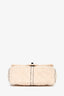 Pre-loved Chanel™ 2021 Blush Pink/Black Tweed Mini Rectangular Flap Crossbody Bag