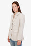 Altuzarra Beige/Black Striped Single Breasted Blazer Size 44