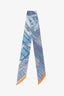 Hermès Blue/Grey Silk Selle de Dignitaire Twily