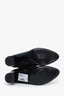 Saint Laurent Black Leather YSL Logo Knee High Boots Size 37.5