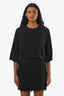 Robe superposée noire à détails de franges Stella McCartney Taille 36