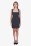 Pre-loved Chanel™ Black/White Woven Check Tweed Mini Dress Size 34