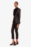 Smythe Black Cotton Patterned Velvet Detailed Suit Size 00 or 2
