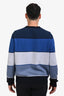 Christian Dior Blue Strip Cashmere Cotton 'CD Diamond' Crewneck Sweater Size M Mens
