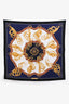 Hermès Black/Navy 'Lift Profile' Silk Scarf 90