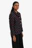 Gucci Black/Pink Floral Pearl Logo Blazer Size 40