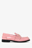 Mocassins penny en cuir verni rose Miu Miu, pointure 35,5
