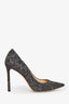 Jimmy Choo Blue Glitter Heels Size 38.5