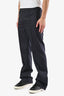 Pantalon à cordon de serrage Gucci bleu marine en jacquard GG taille 46 homme