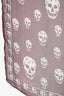 Alexander McQueen Burgundy Sheer Silk Skull Scarf