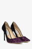 Jimmy Choo Purple Glitter 'Romy 100' Pumps Size 41