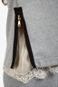Semi-Couture by Erika Cavallini Grey Sweatshirt With Lace Detail Size M