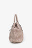 Prada Taupe Nappa Gaufre Leather Satchel Bag with Strap