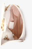 Gucci White Leather Chevron Quilted Mini GG Marmont Crossbody Bag