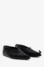 Jil Sander Black Leather Lace Up Pointed Toe Flats Size 37