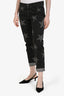 Stella McCartney Black Denim Star Printed Straight Leg Jeans Size 28