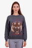 Anine Bing Grey Cotton Logo Crewneck Size XS