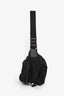 Prada Black Re-Nylon Saffiano Leather Buckle Closure Shoulder Bag