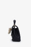 Pre-loved Chanel™ 2023 Black Lambskin Pearl Crystal Lion Charm Rectangular Top Handle Flap