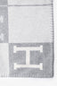 Hermès Grey/White Wool Cashmere Blend 'Avalon' Blanket