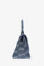 Balenciaga Denim Hourglass Top Handle Bag with Strap