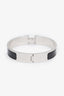 Hermès Palladium Plated Black Clic H Bracelet
