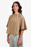 Weekend Max Mara Beige Cotton Wide Sleeve Shirt Estimated Size 6