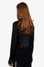 Salvatore Ferragamo Black Sheer Blouse Size 48